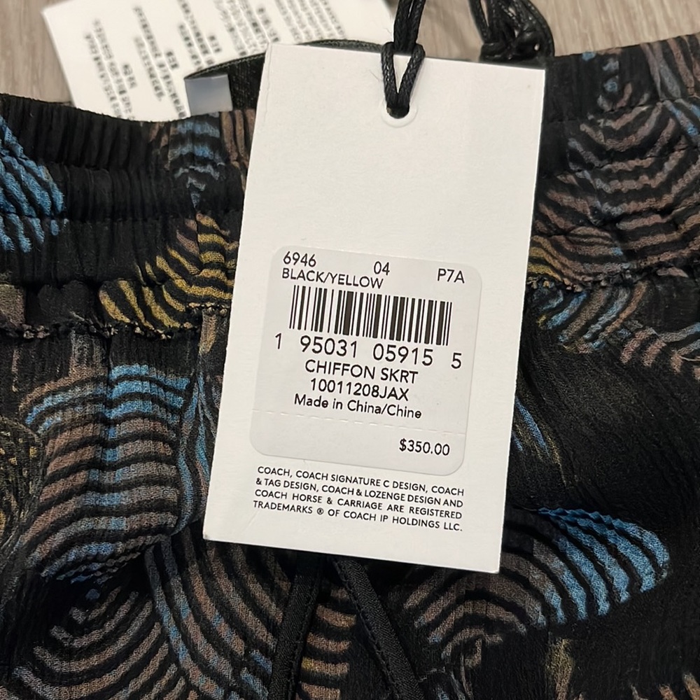 NWT Coach Jax Chiffon Midi Skirt - Picture 2 of 3